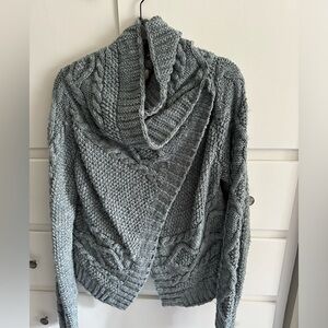 Sabine Heathered Gray Knit Cardigan